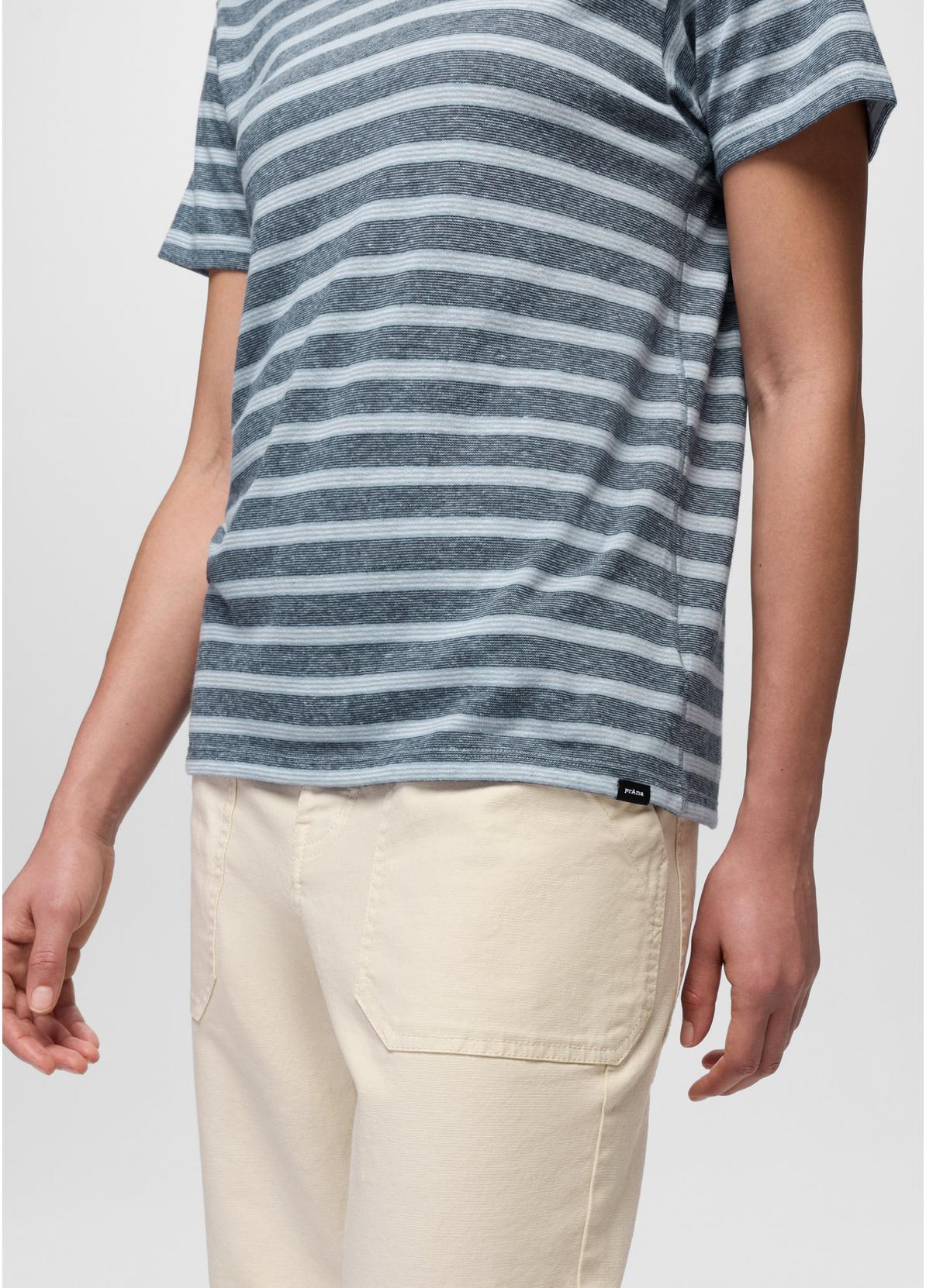 prAna W SS Cozy Up Crew GLACIER SKIES STRIPE