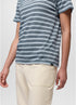 prAna W SS Cozy Up Crew GLACIER SKIES STRIPE