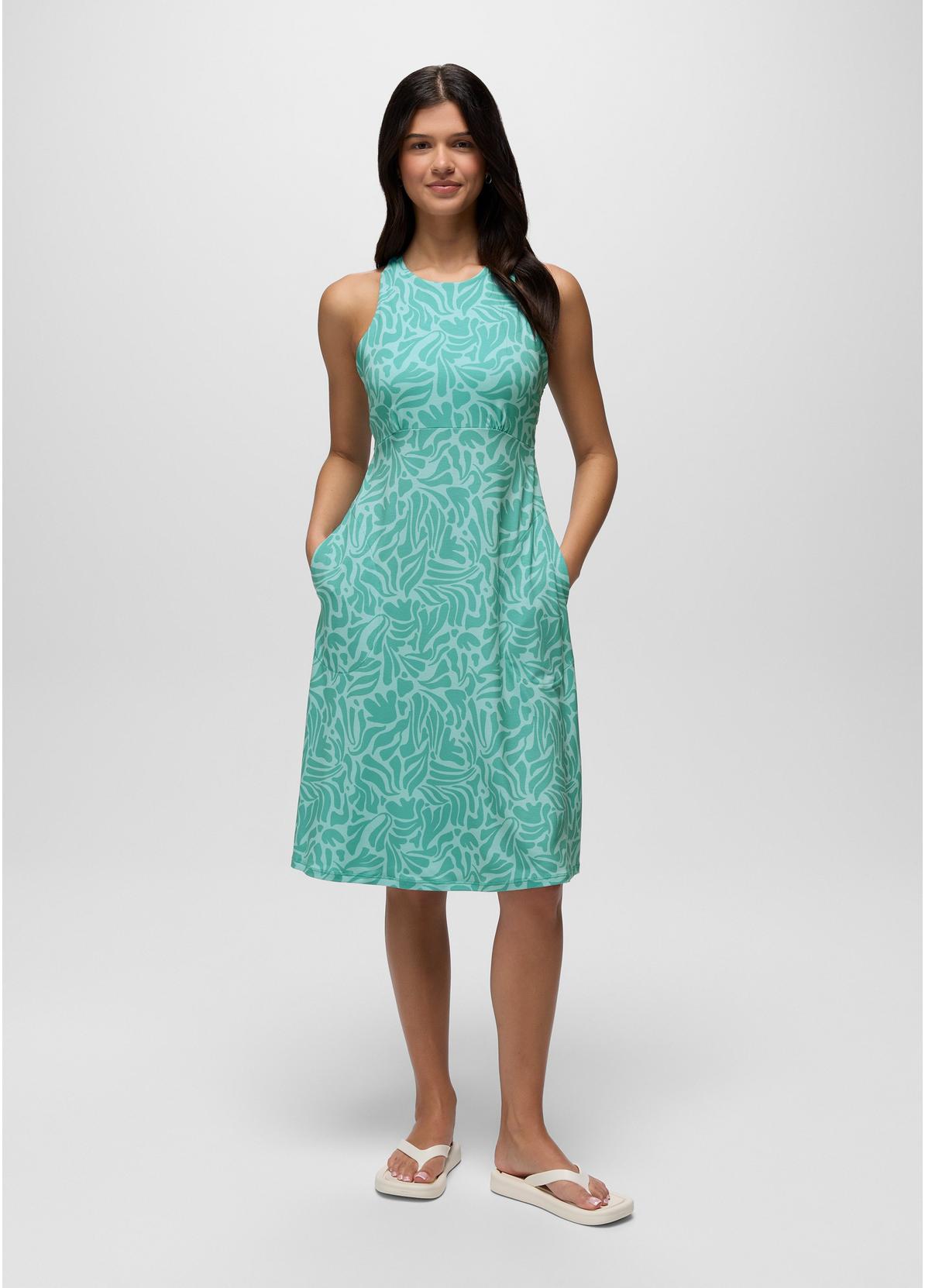 prAna W Jewel Lake Summer Dress SEA GLASS SEAWEED