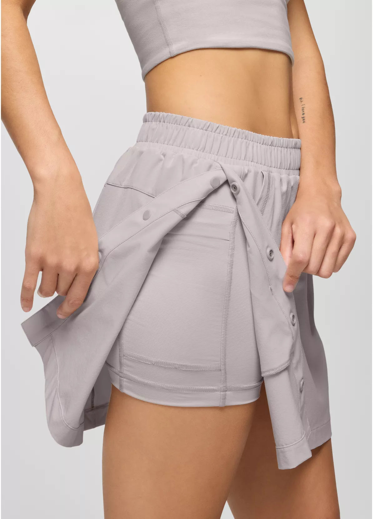prAna W Railay Snap Up Skort ALMOND