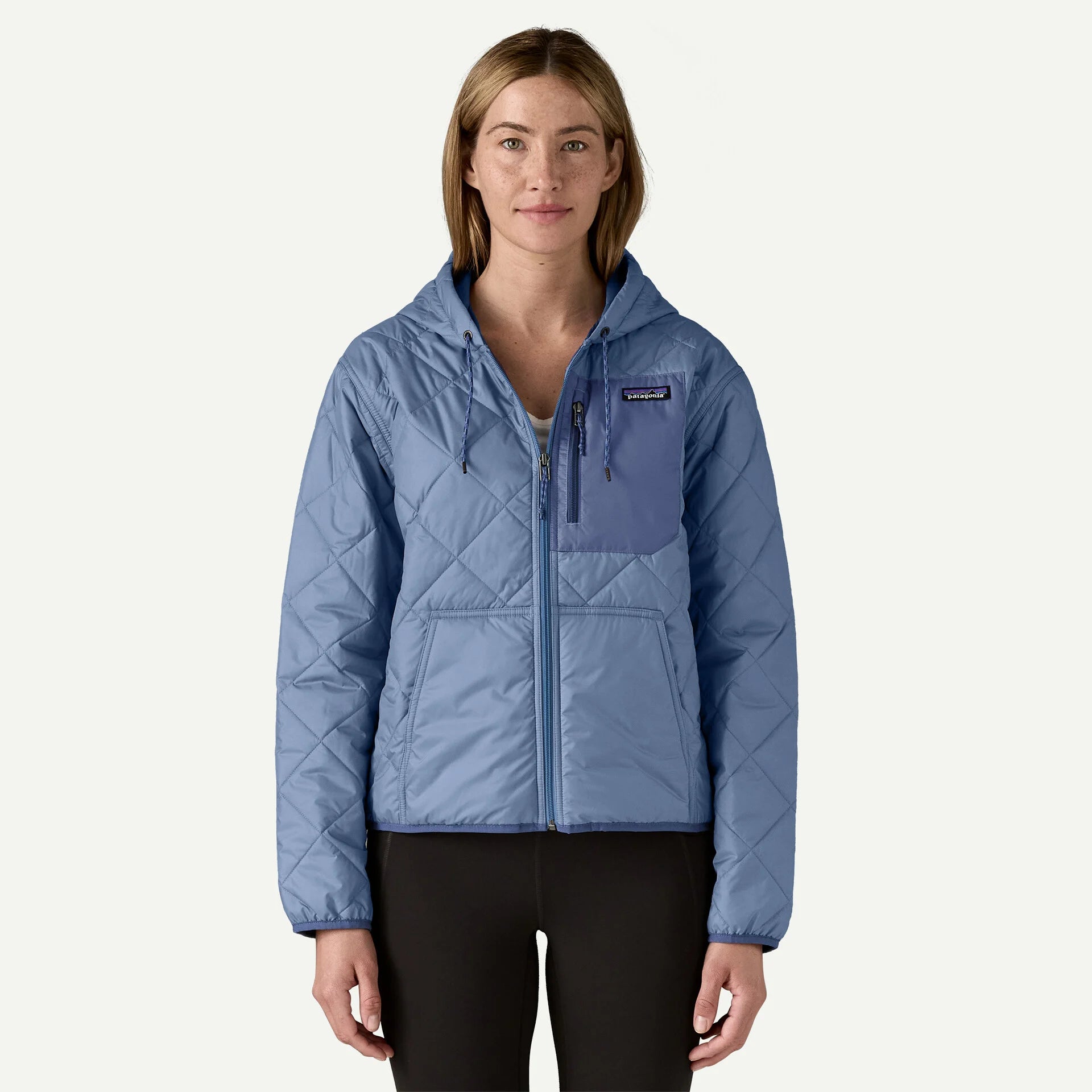 Patagonia W Diamond Quilted Bomber Hoody BARNACLE BLUE