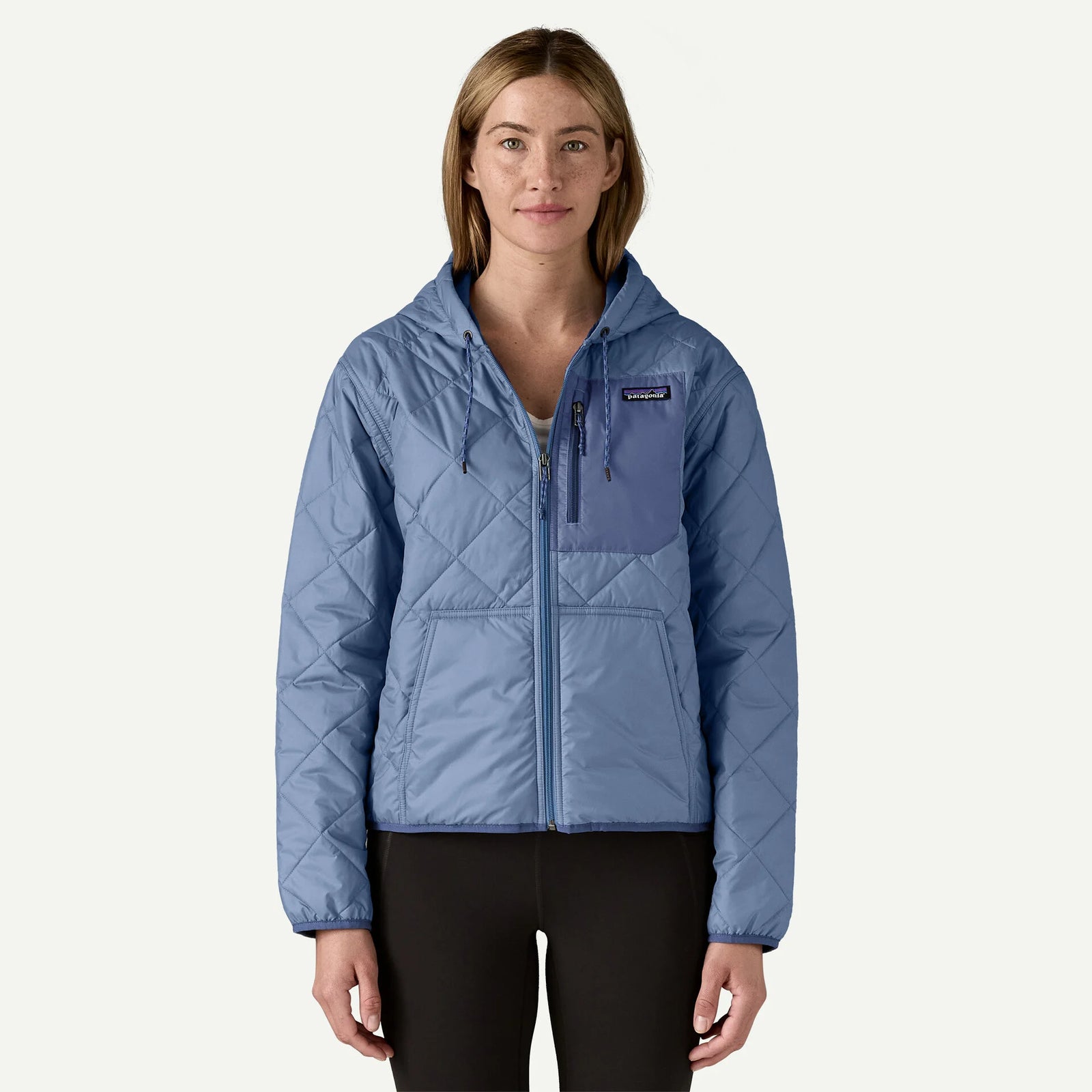 Patagonia W Diamond Quilted Bomber Hoody BARNACLE BLUE