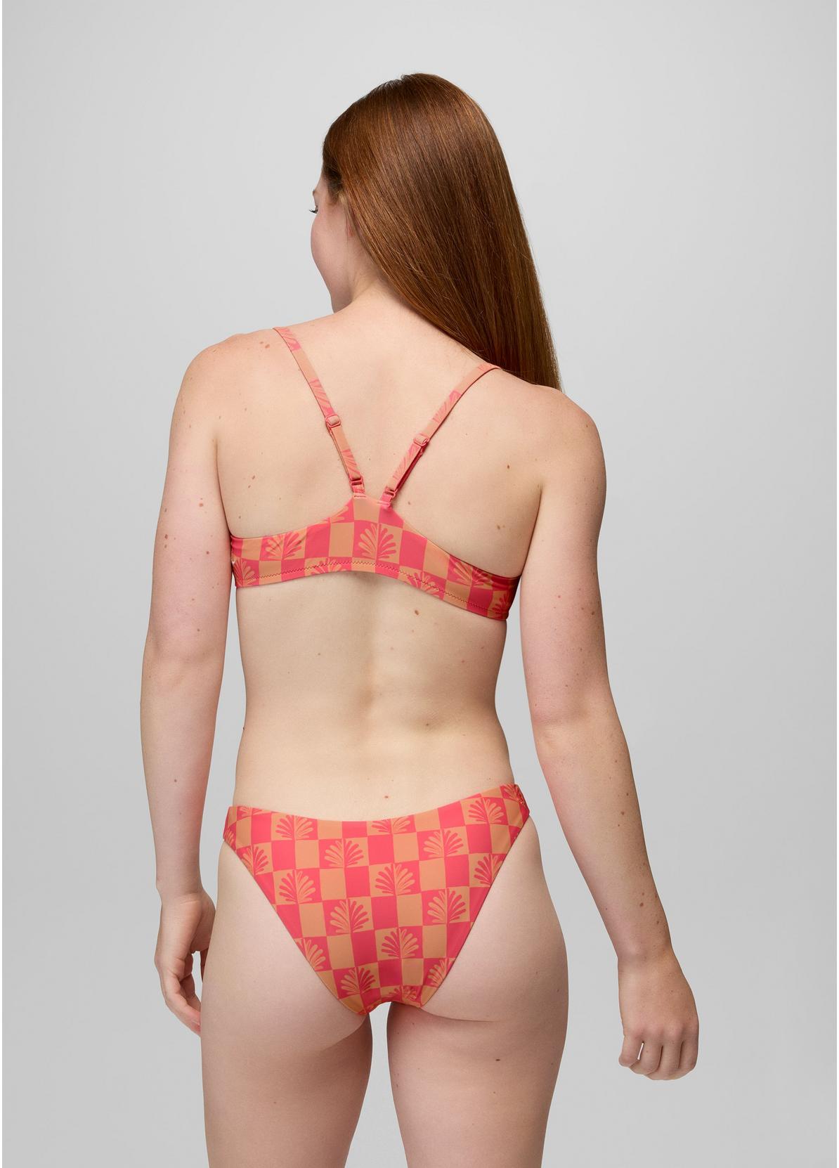 prAna W Lahari Swim Top GUAVA POP CHECKER
