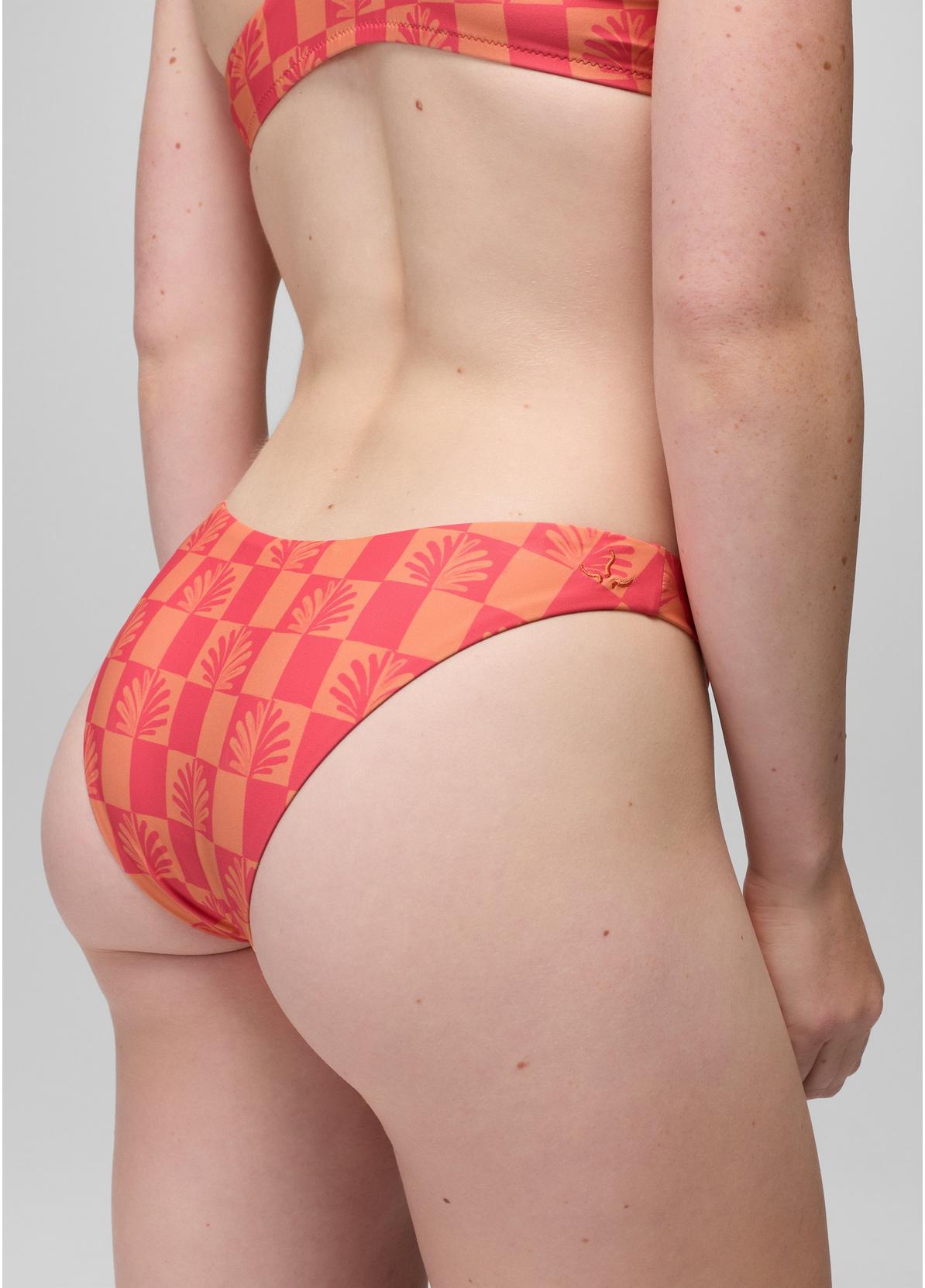 prAna W Lahari Swim Bottom GUAVA POP CHECKER