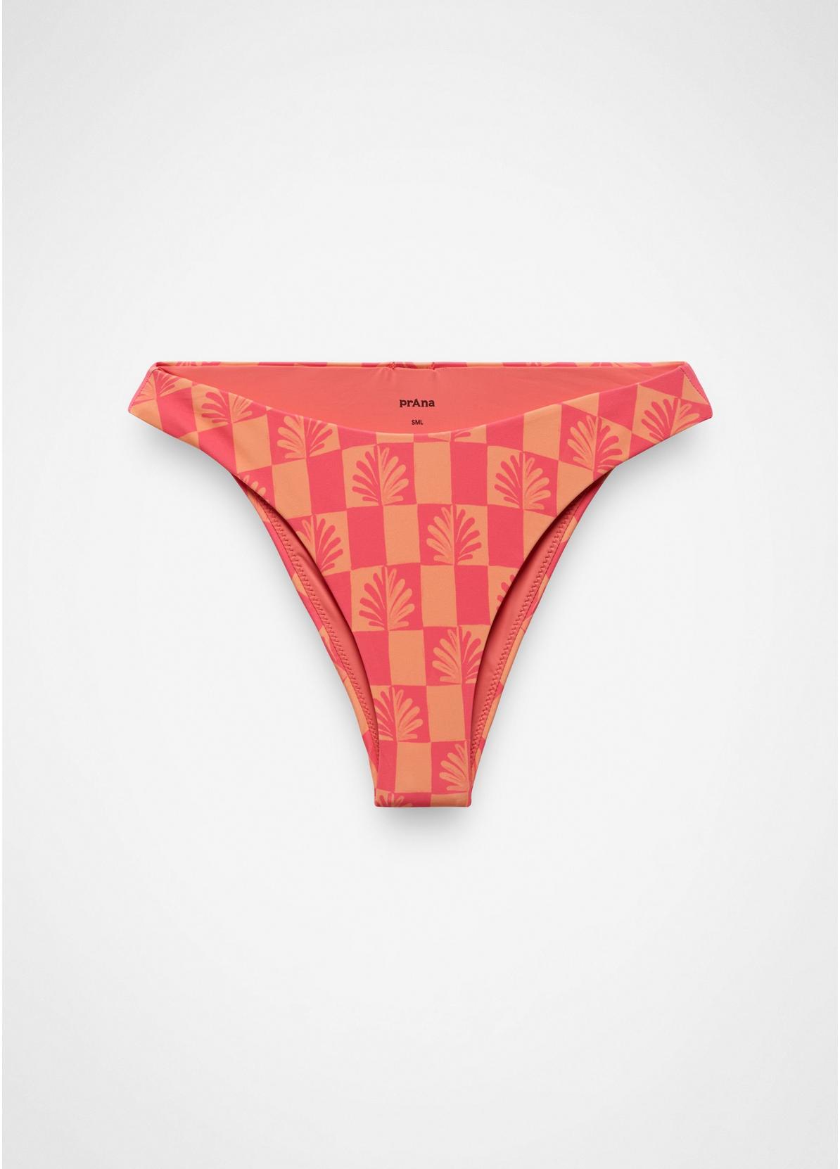 prAna W Lahari Swim Bottom GUAVA POP CHECKER