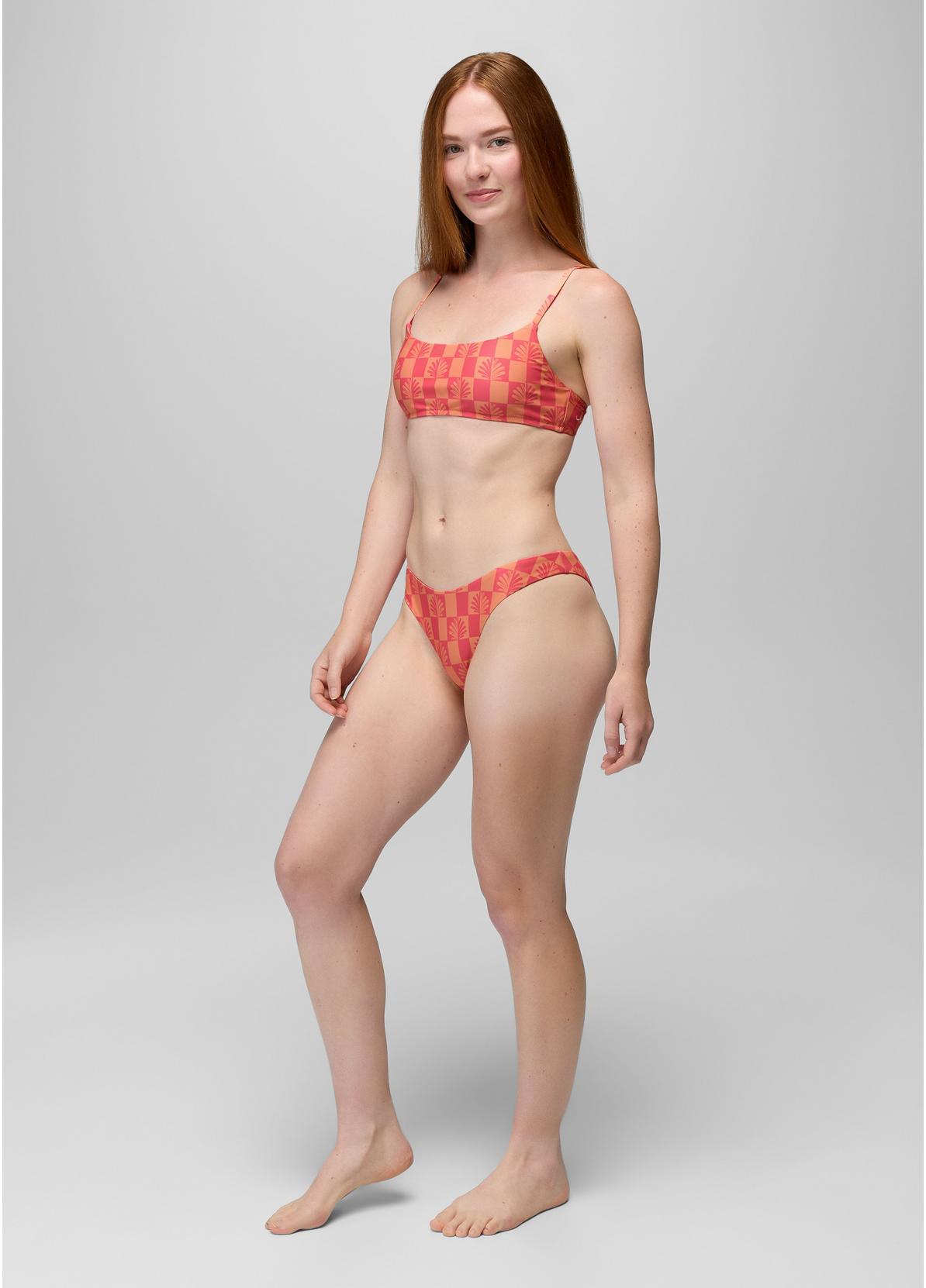prAna W Lahari Swim Bottom GUAVA POP CHECKER
