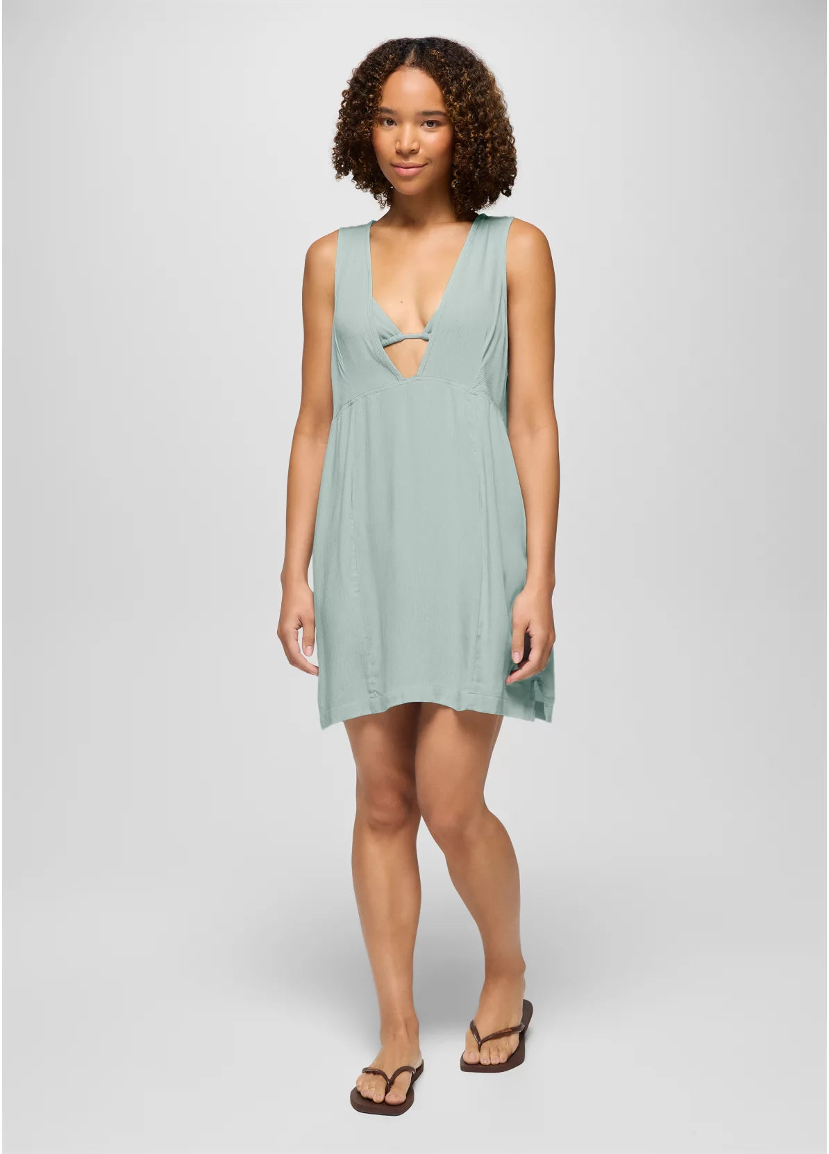 prAna W Fernie V-Neck Midi Dress SALTWATER