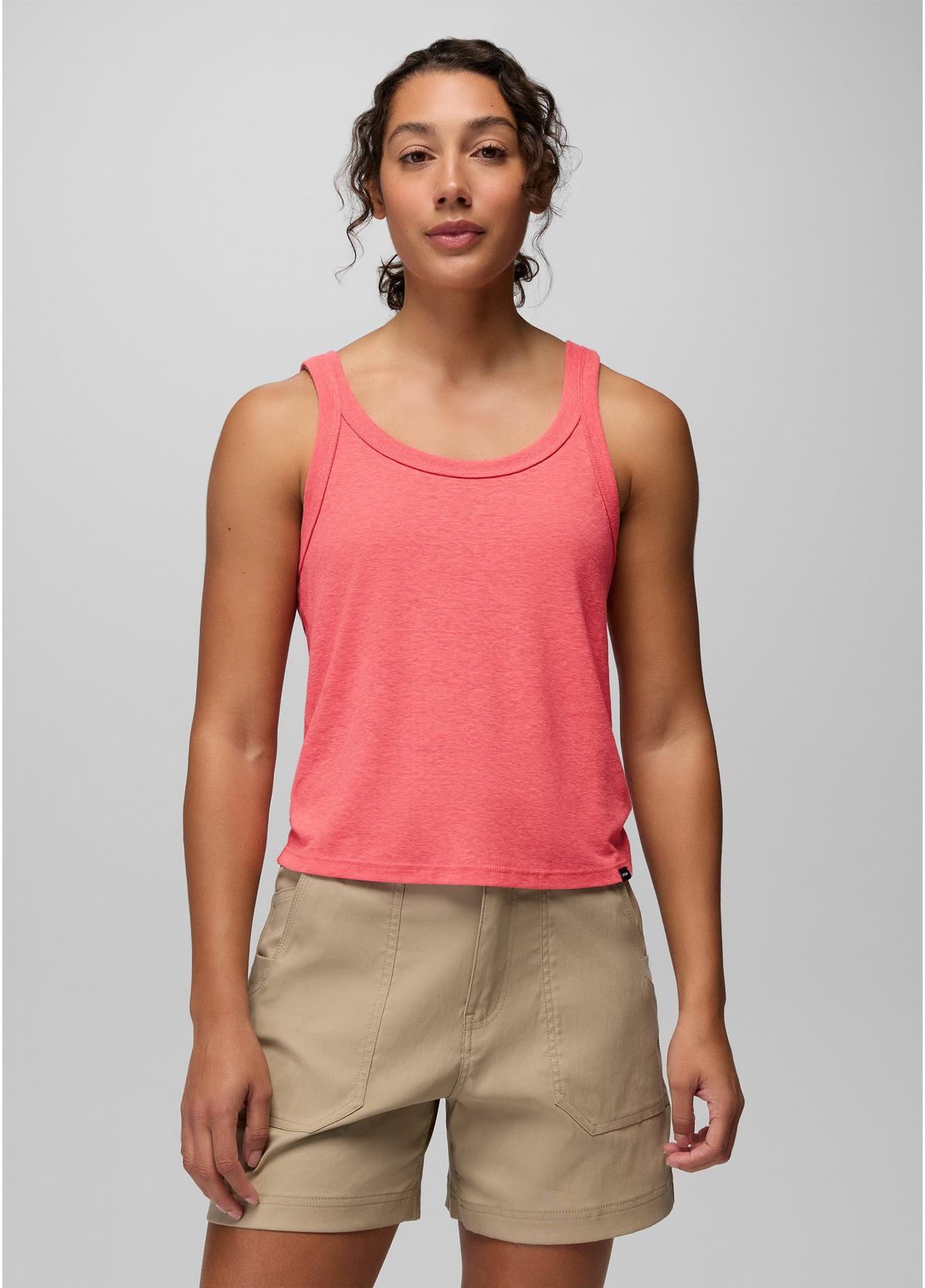 prAna W Cozy Up Scoop Tank GUAVA