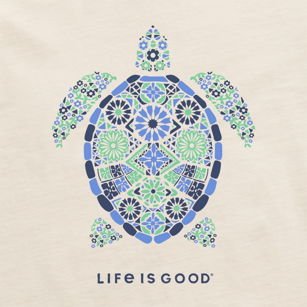 Life is Good W SS LW Sleep Tee Turtle Mosaic PUTTY