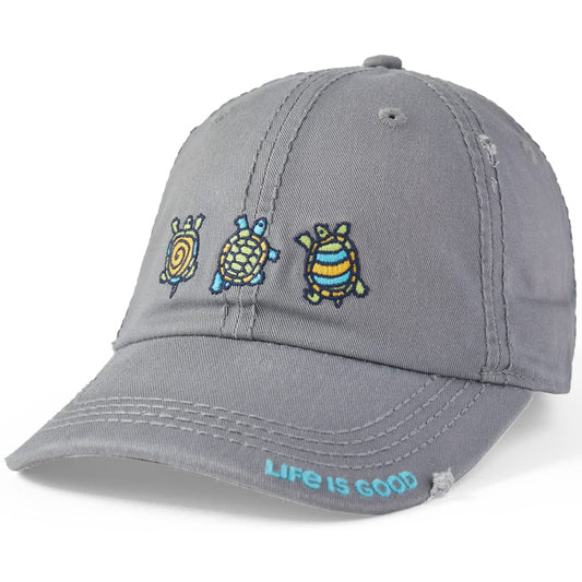 Life Is Good Chill Cap Peace Turtles SLATE GRAY