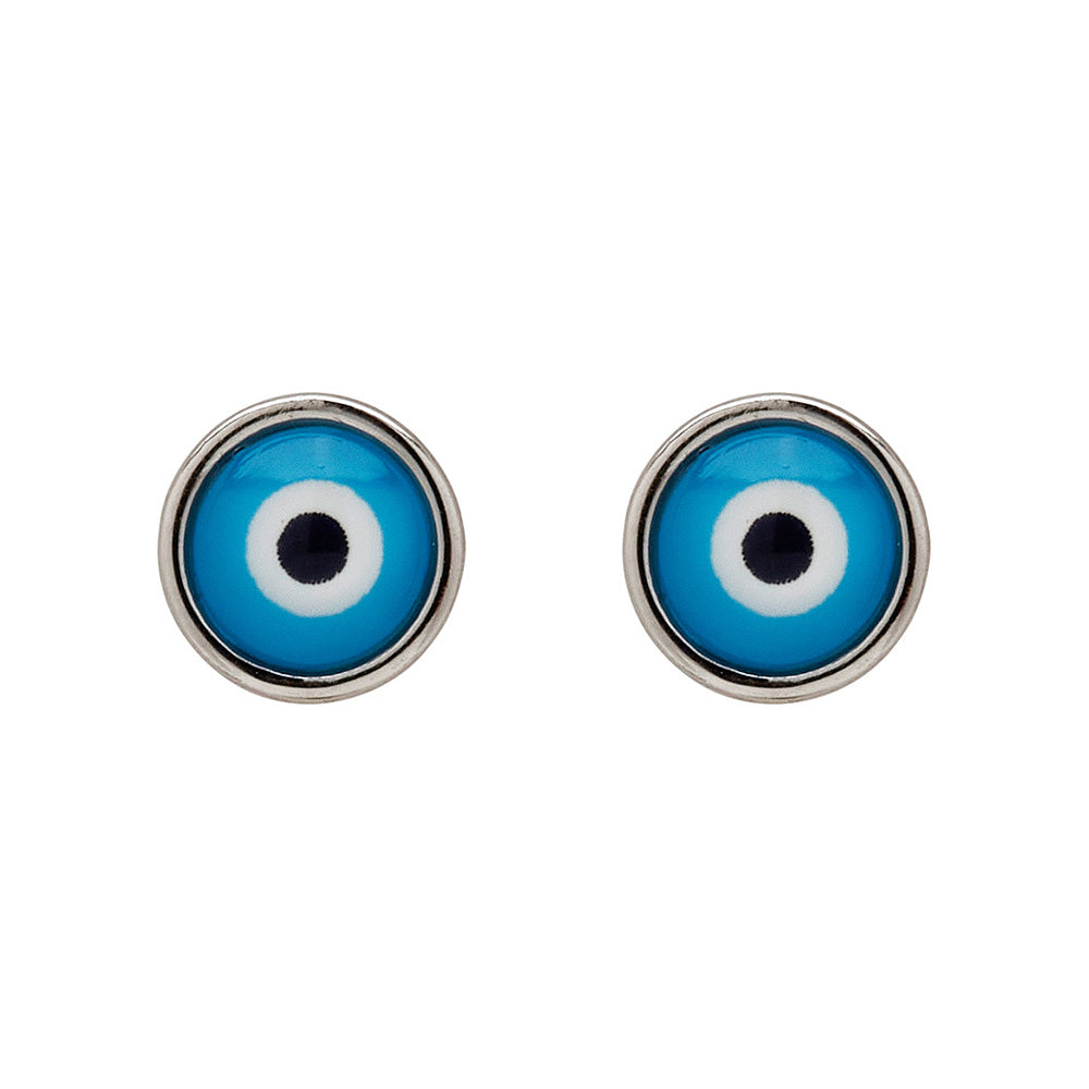 Pura Vida Evil Eye Stud Earrings SILVER