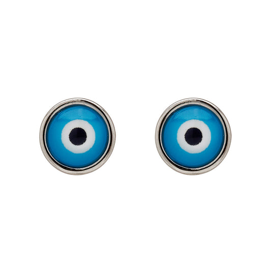 Pura Vida Evil Eye Stud Earrings SILVER