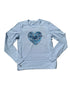 Life is Good W LS Crusher ND Topsail Island Watercolor Turtle GLACIER BLUE