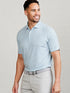 Tasc M Cloud Polo GEYSER HEATHER / WHITE STRIPE