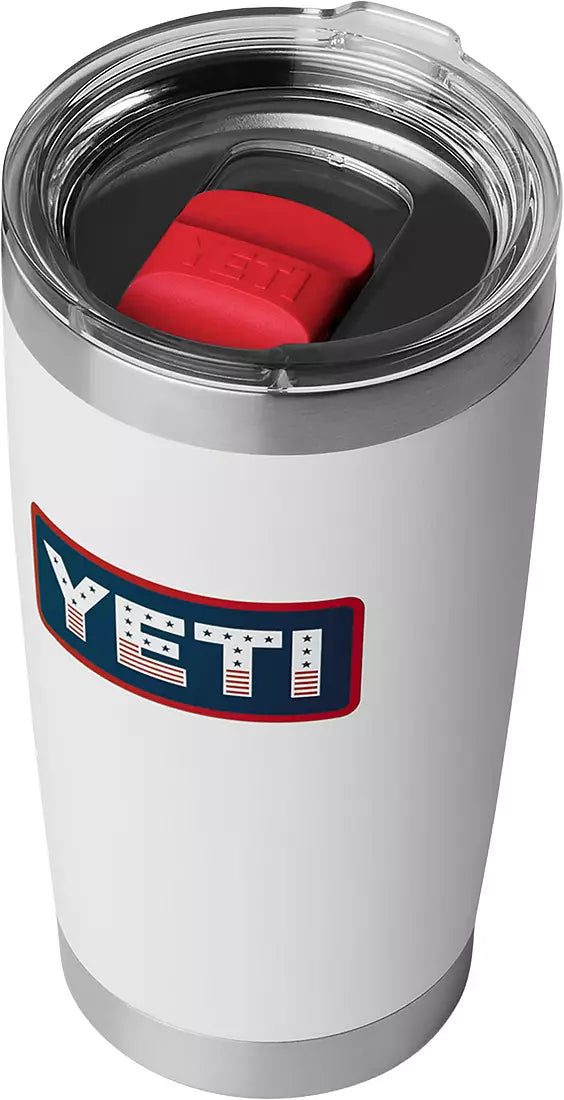 Yeti Rambler 20 oz Tumbler WHITE / BADGE