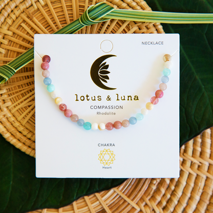 Lotus & Luna 4mm Healing Necklace COMPASSION