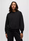 prAna W Cozy Up Crew Sweatshirt BLACK