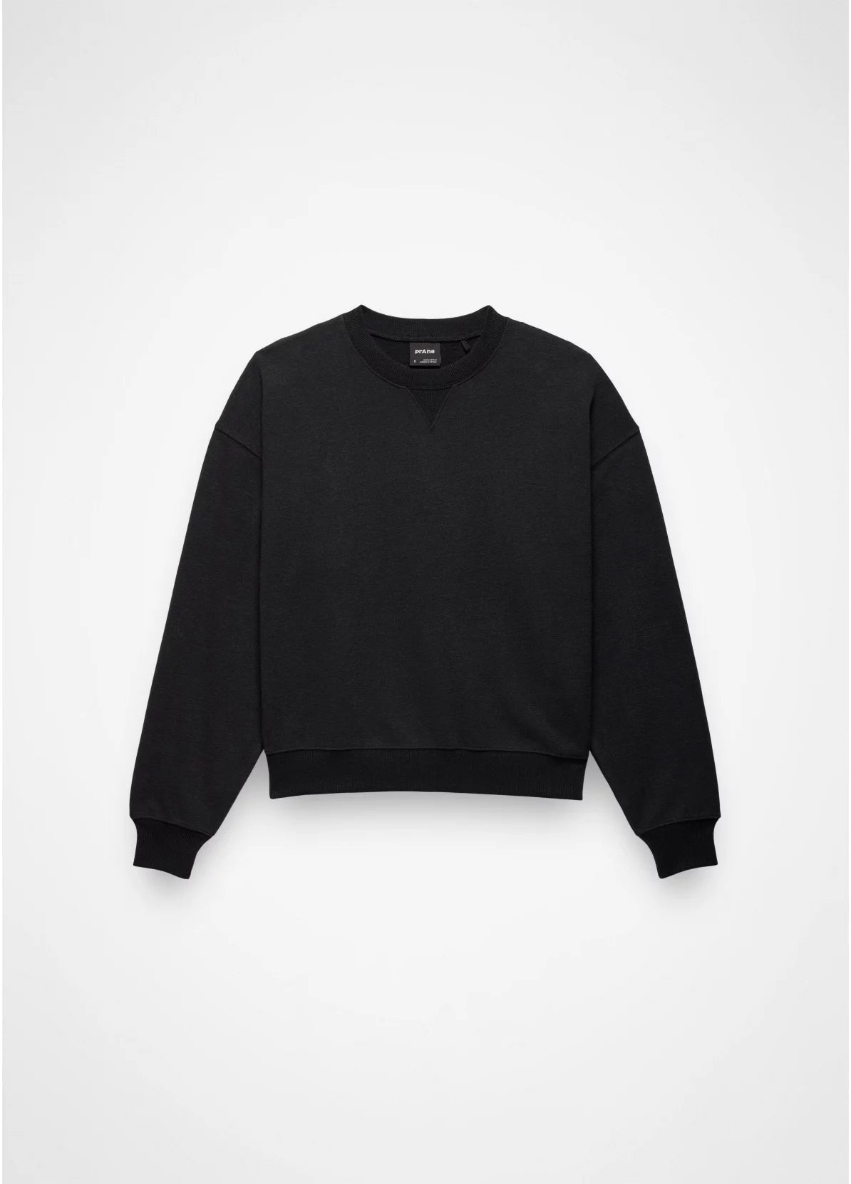 prAna W Cozy Up Crew Sweatshirt BLACK
