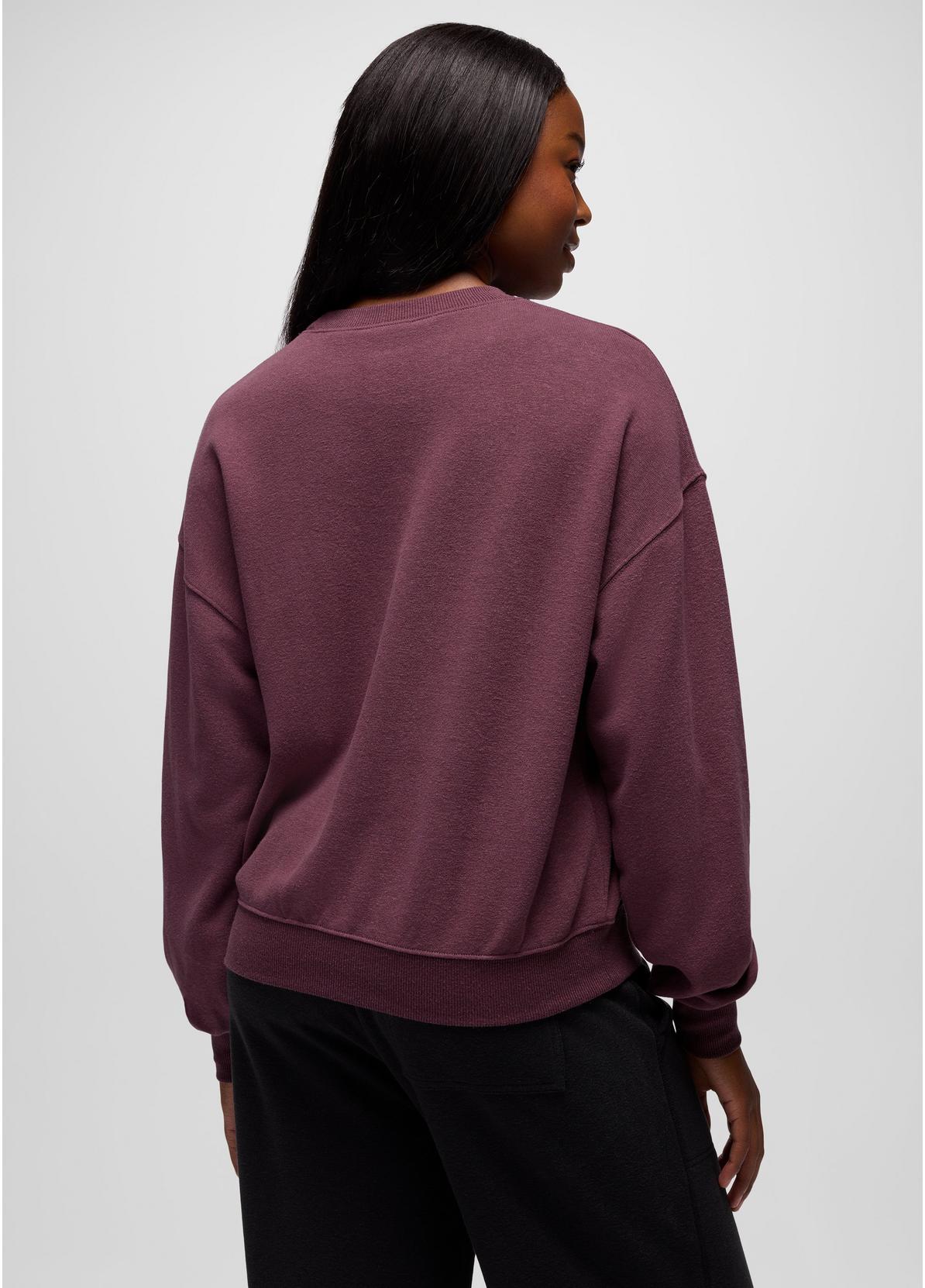 prAna W Cozy Up Crew Sweatshirt VINO