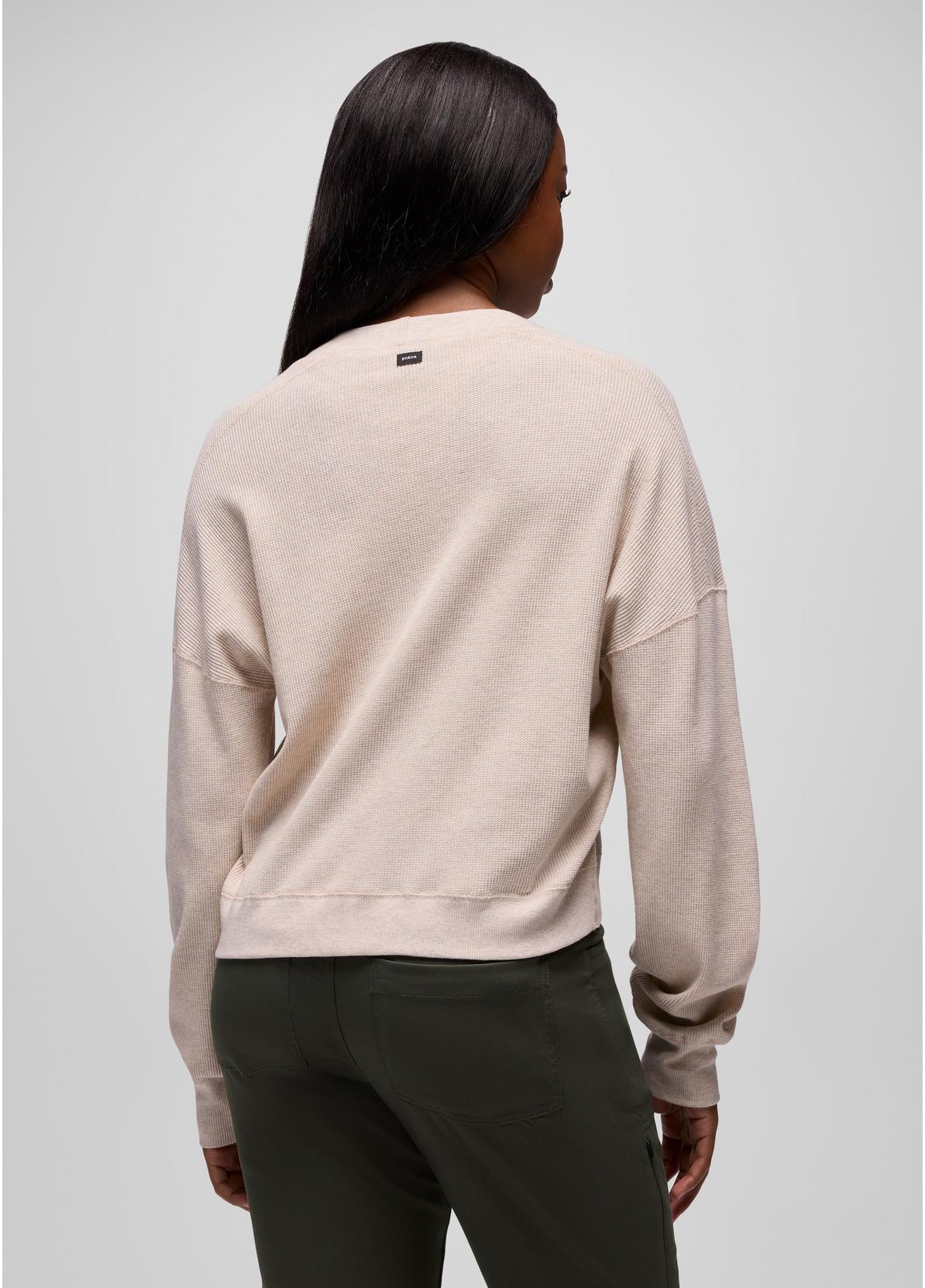 prAna W LS Touchstone Crew OATMEAL HEATHER