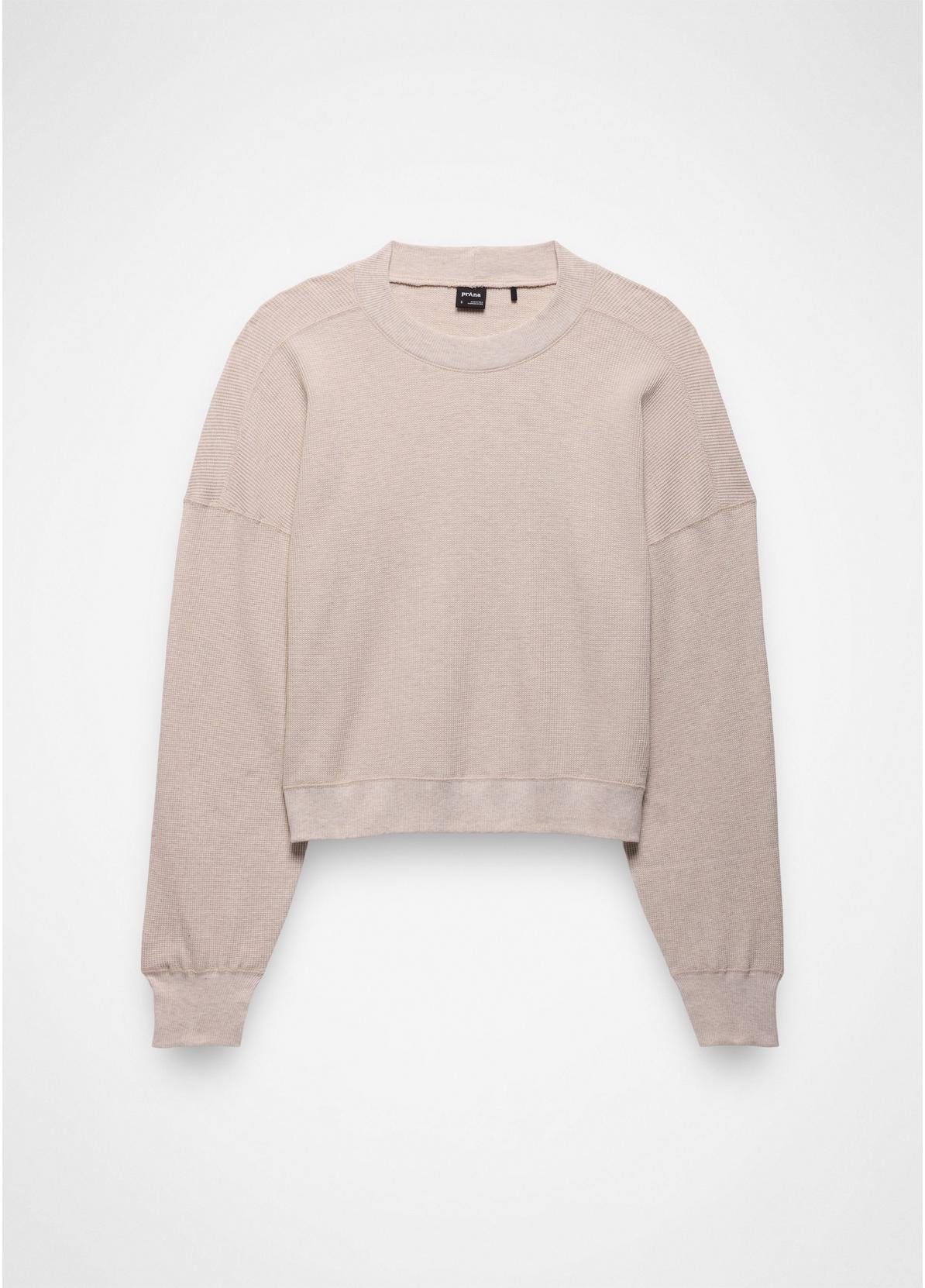 prAna W LS Touchstone Crew OATMEAL HEATHER