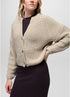 prAna W Sunday River Short Cardigan BEACH PEBBLE