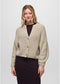 prAna W Sunday River Short Cardigan BEACH PEBBLE