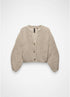 prAna W Sunday River Short Cardigan BEACH PEBBLE