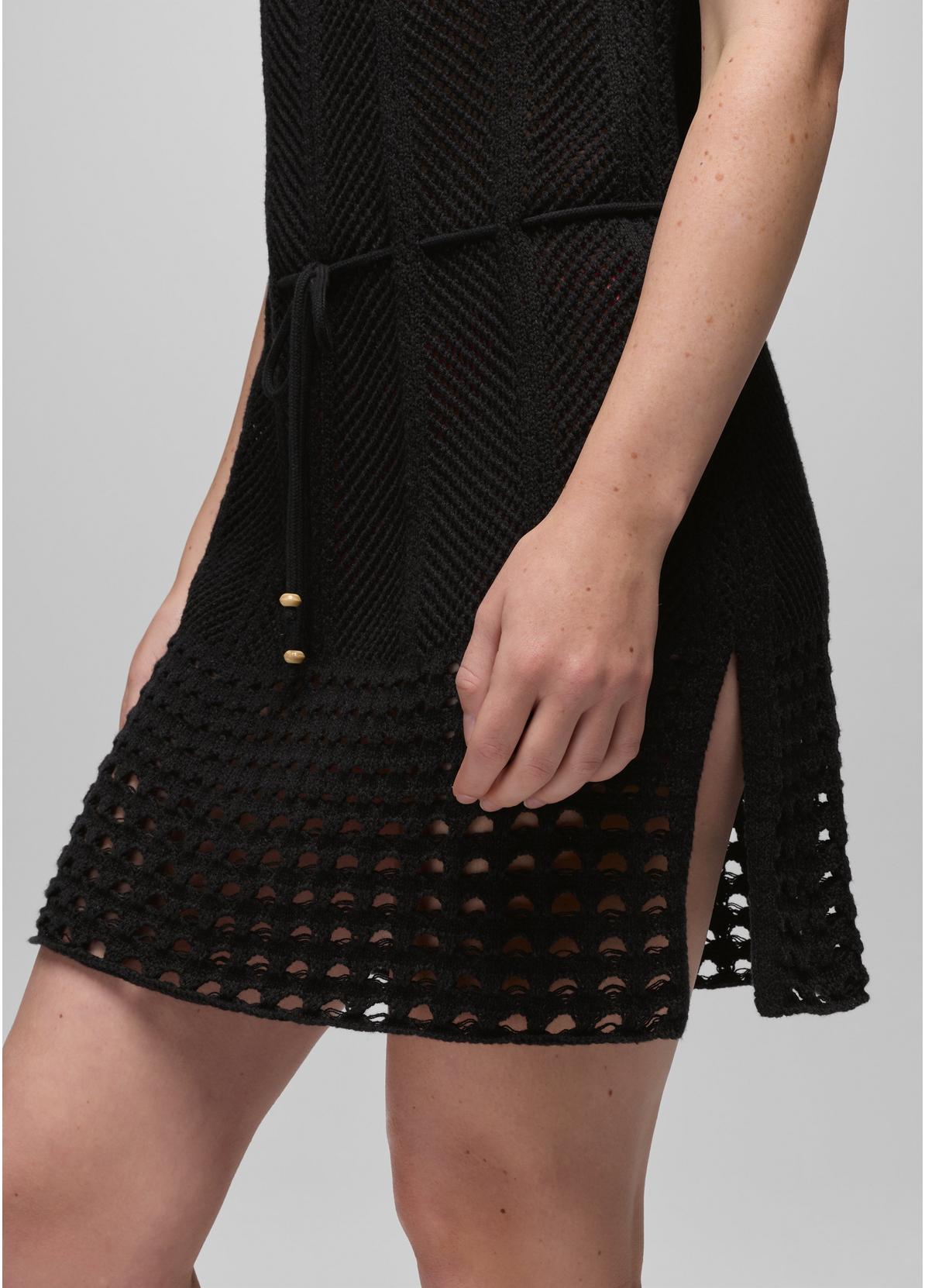 prAna W Crochet Mini Dress BLACK