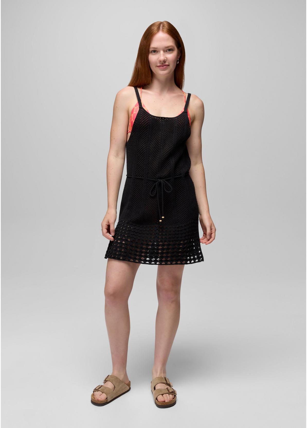 prAna W Crochet Mini Dress BLACK
