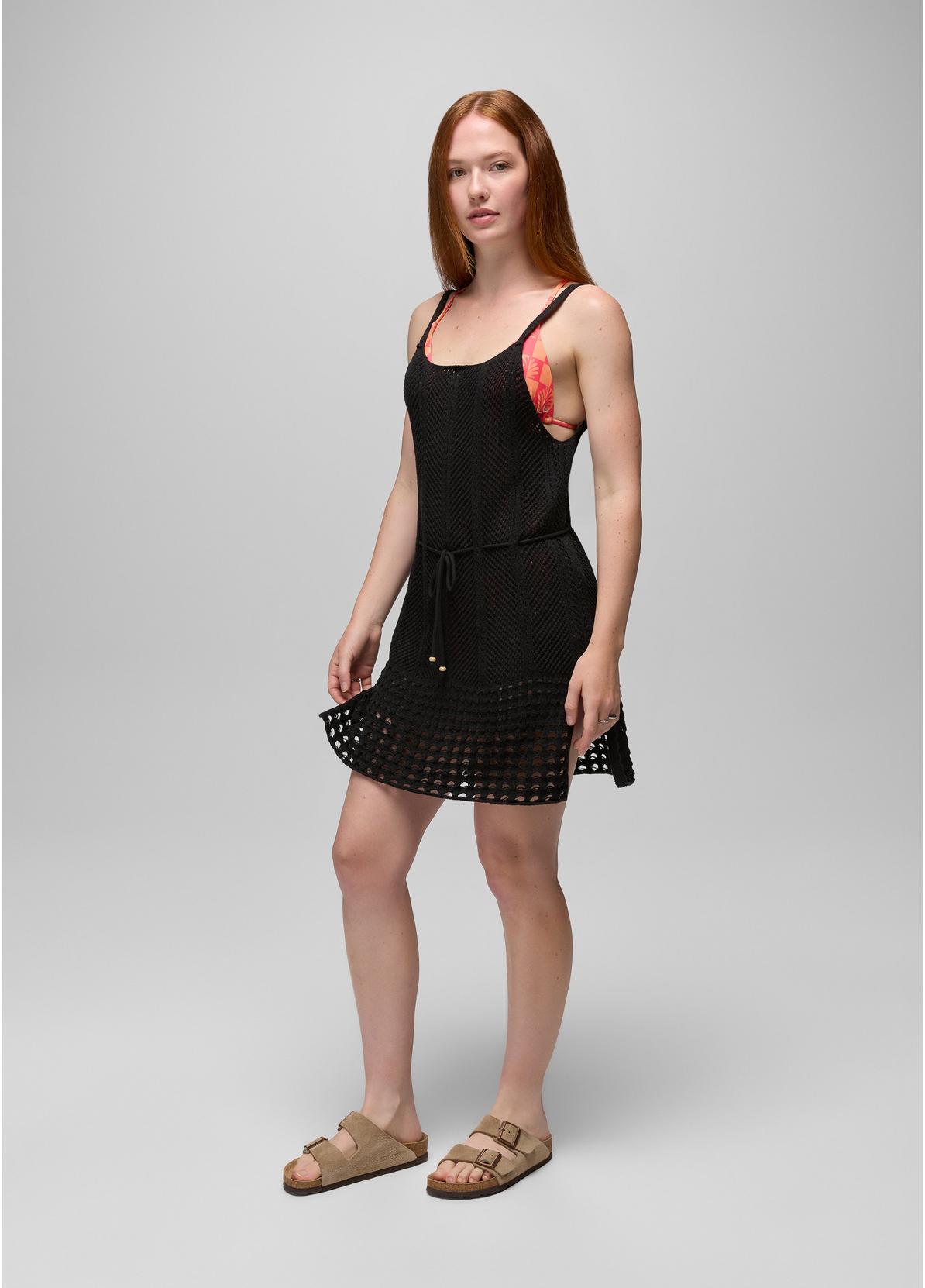 prAna W Crochet Mini Dress BLACK
