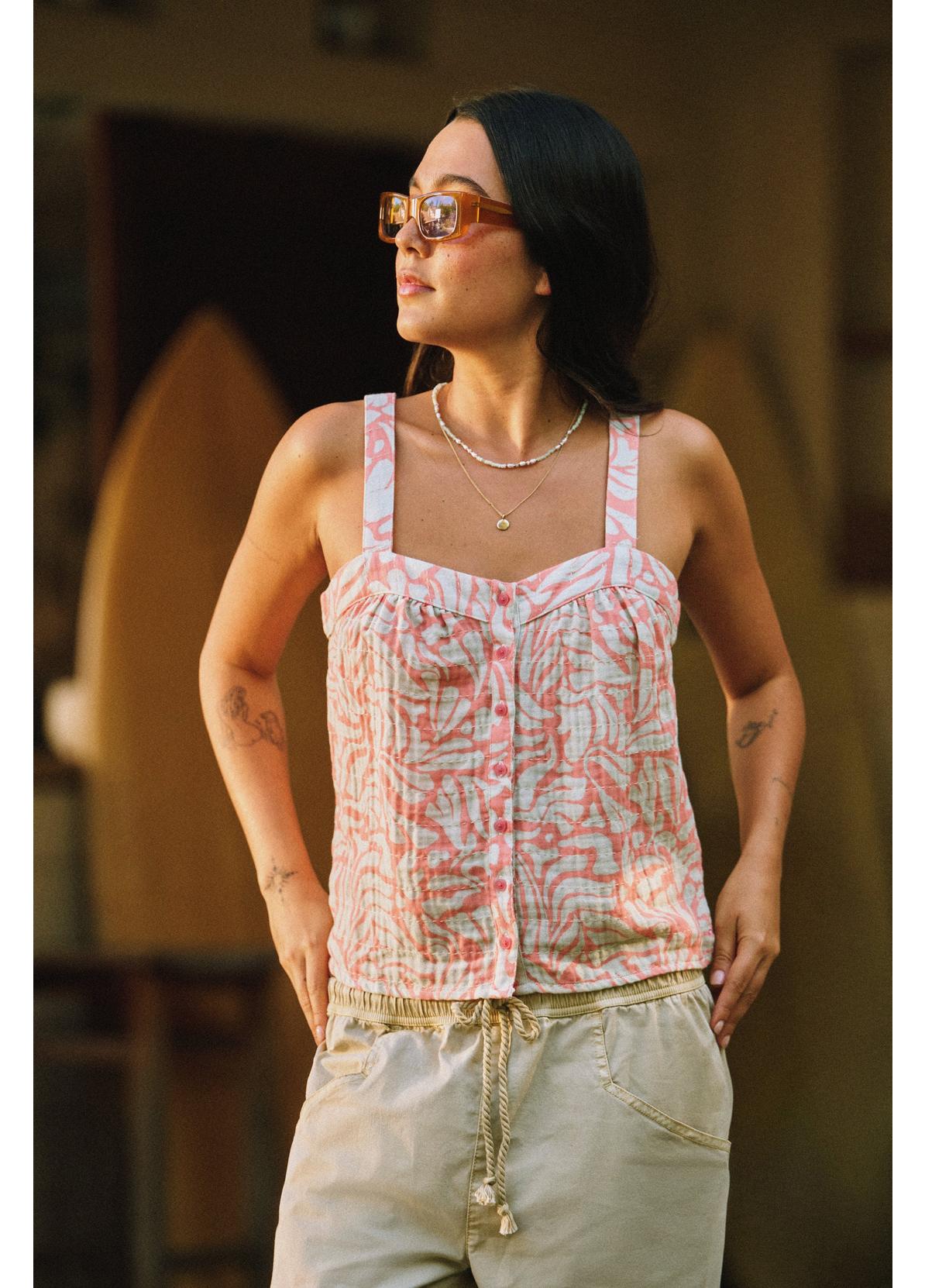 prAna W Goldie Beach Tank GUAVA