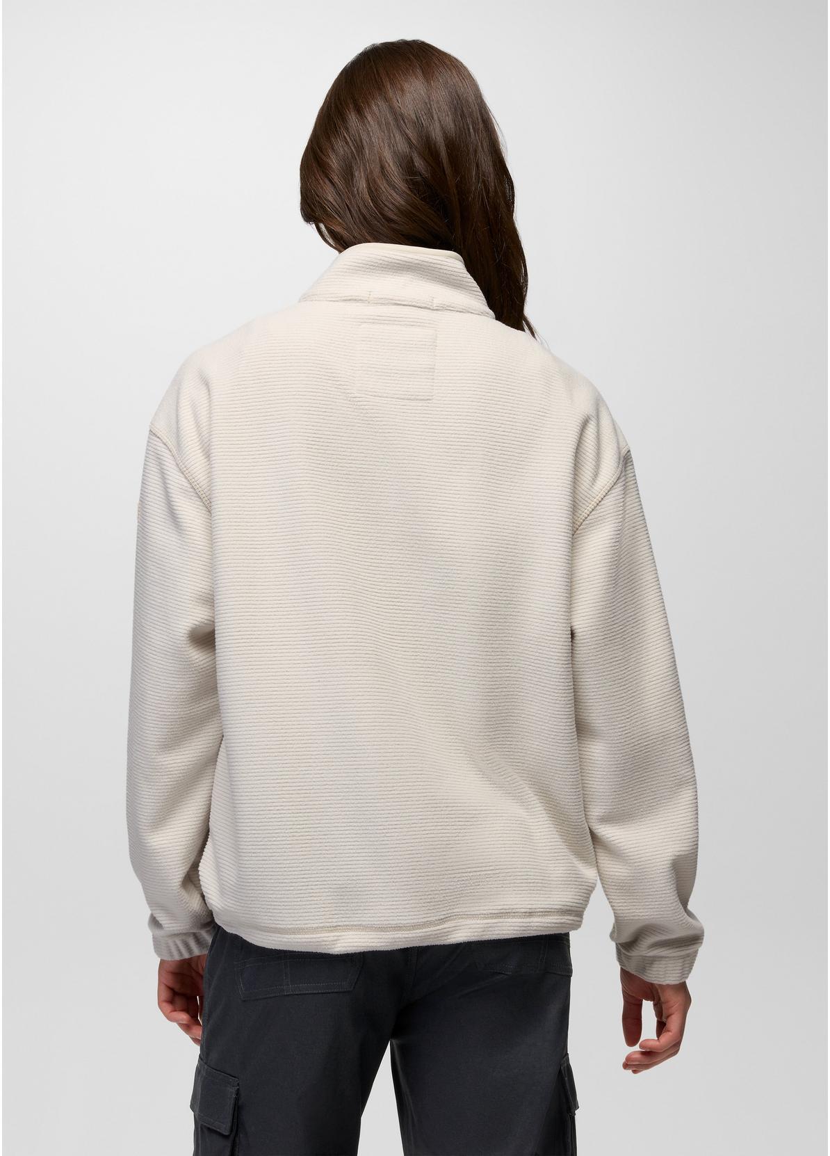 prAna W Stretch Zion Fleece 1/2 Snap Pullover BEACH PEBBLE