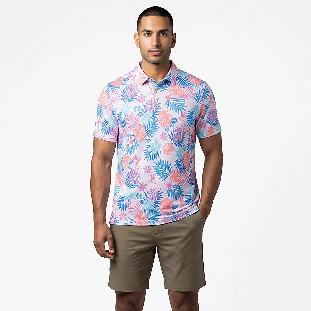 Chubbies M SS Performance Polo TROPIC LIKE ITS HOT