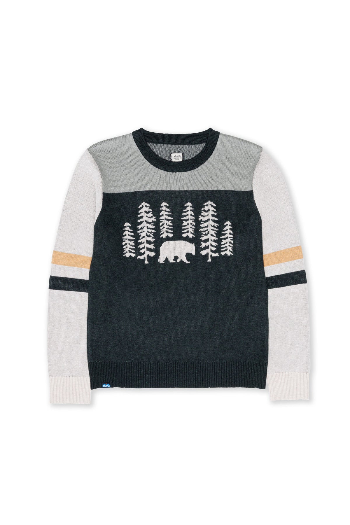 KAVU W Hillrose Sweater TREE BEAR