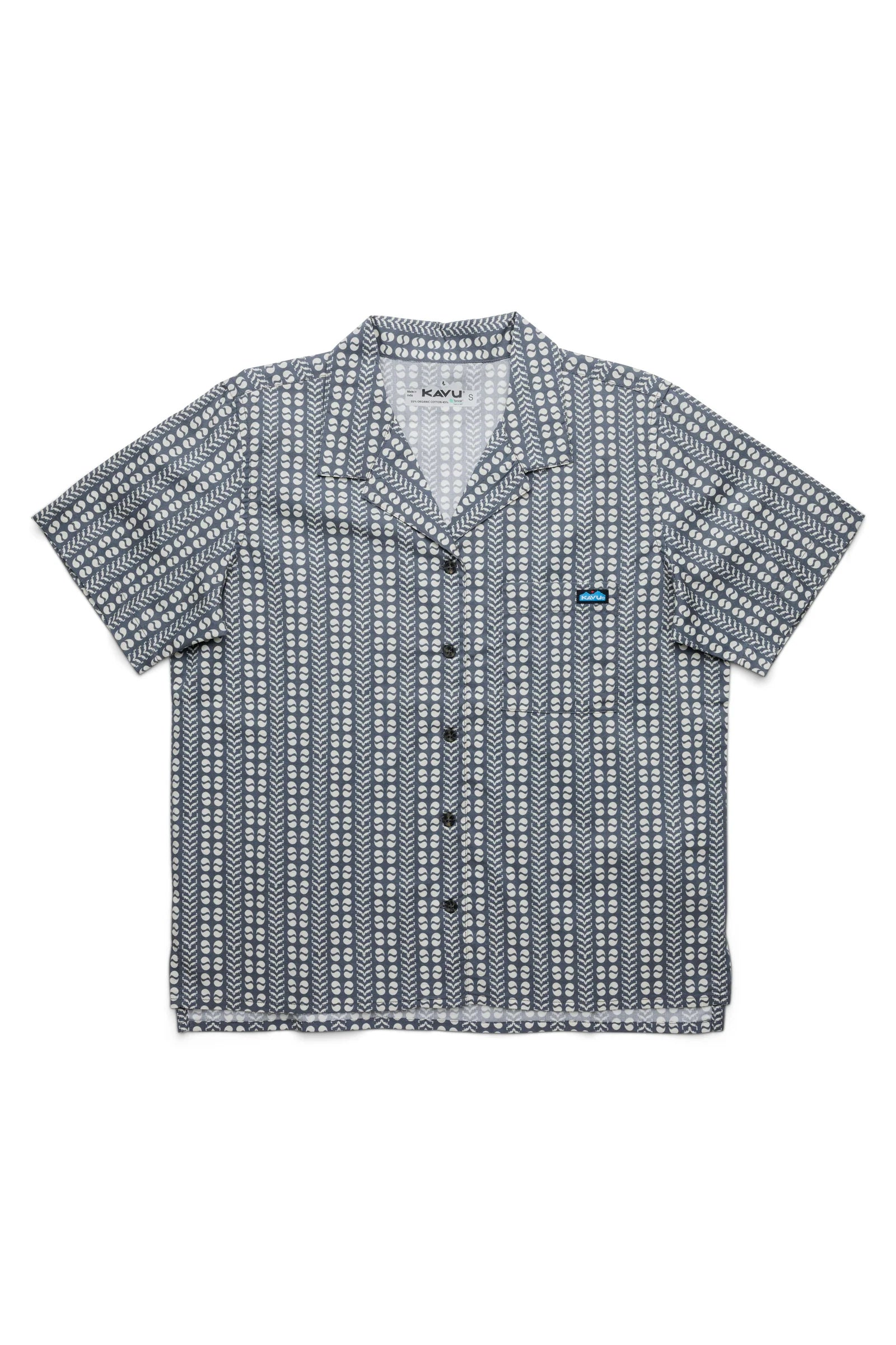 KAVU W SS Cedar Springs Shirt VINTAGE MOTIF
