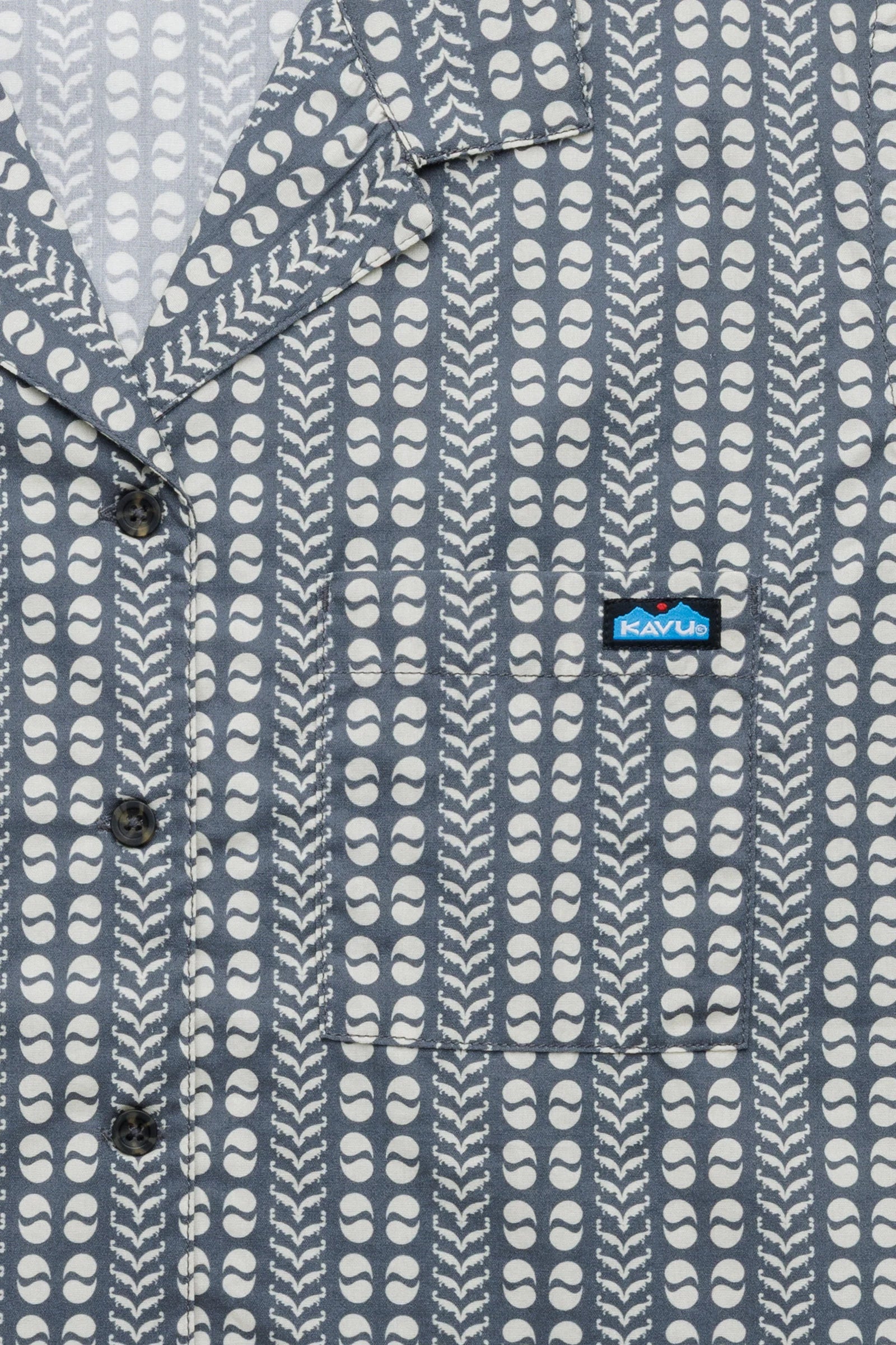 KAVU W SS Cedar Springs Shirt VINTAGE MOTIF