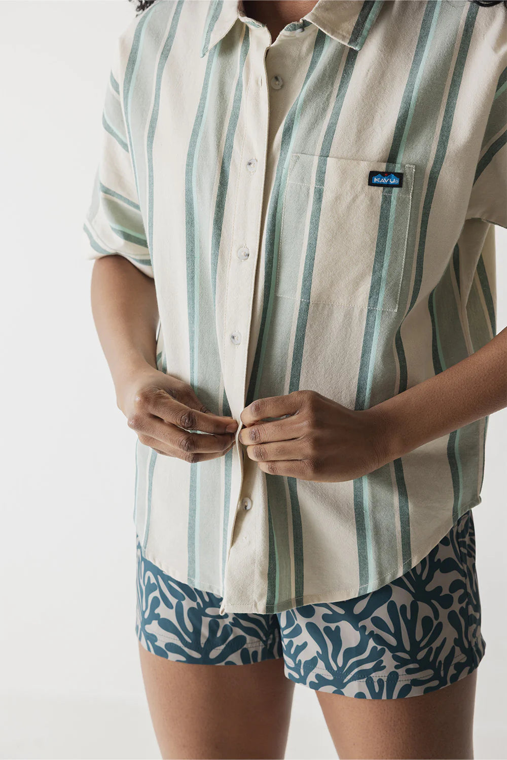 KAVU W Fairhope Shirt SEA STRIPE