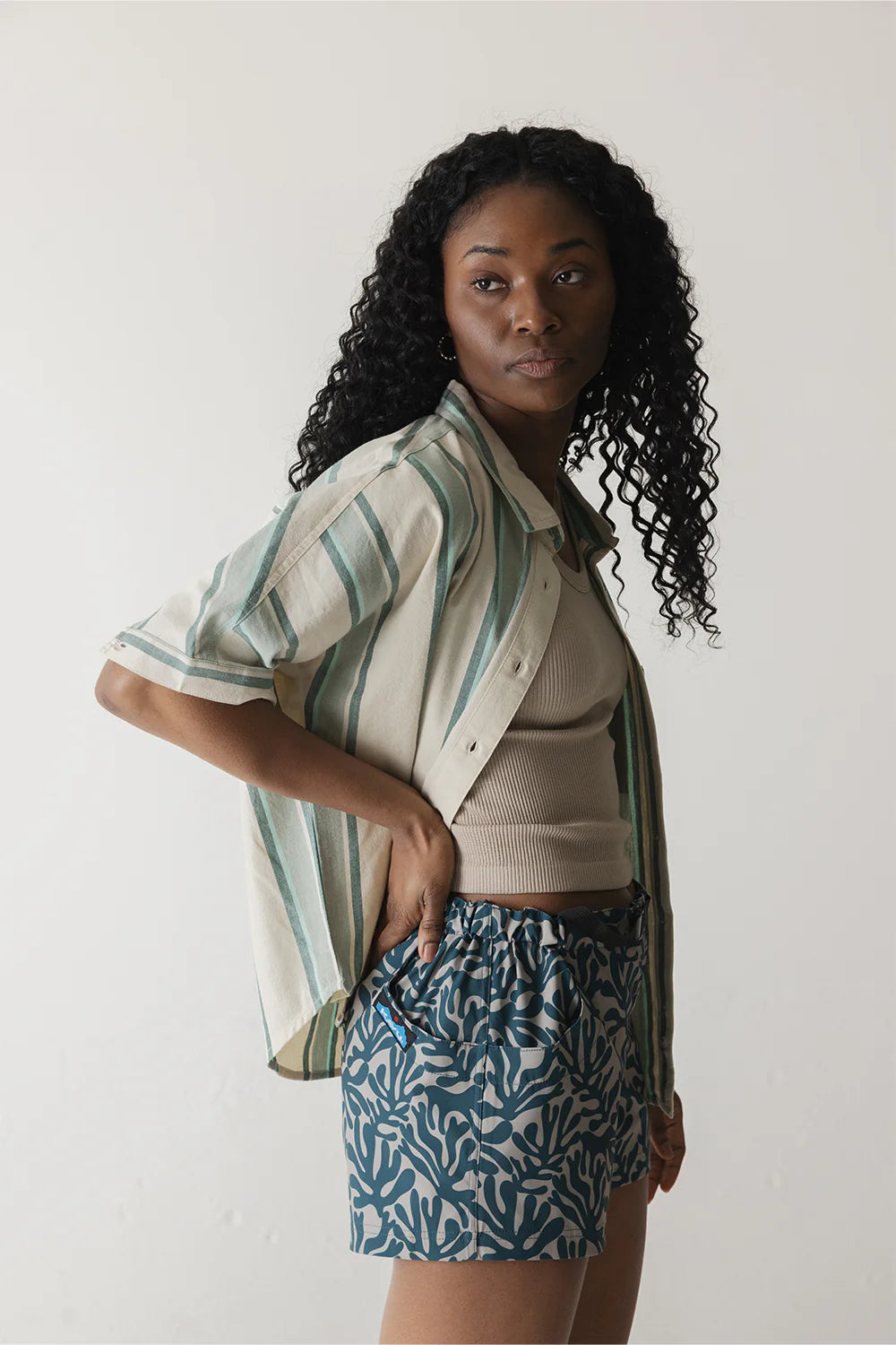 KAVU W Fairhope Shirt SEA STRIPE