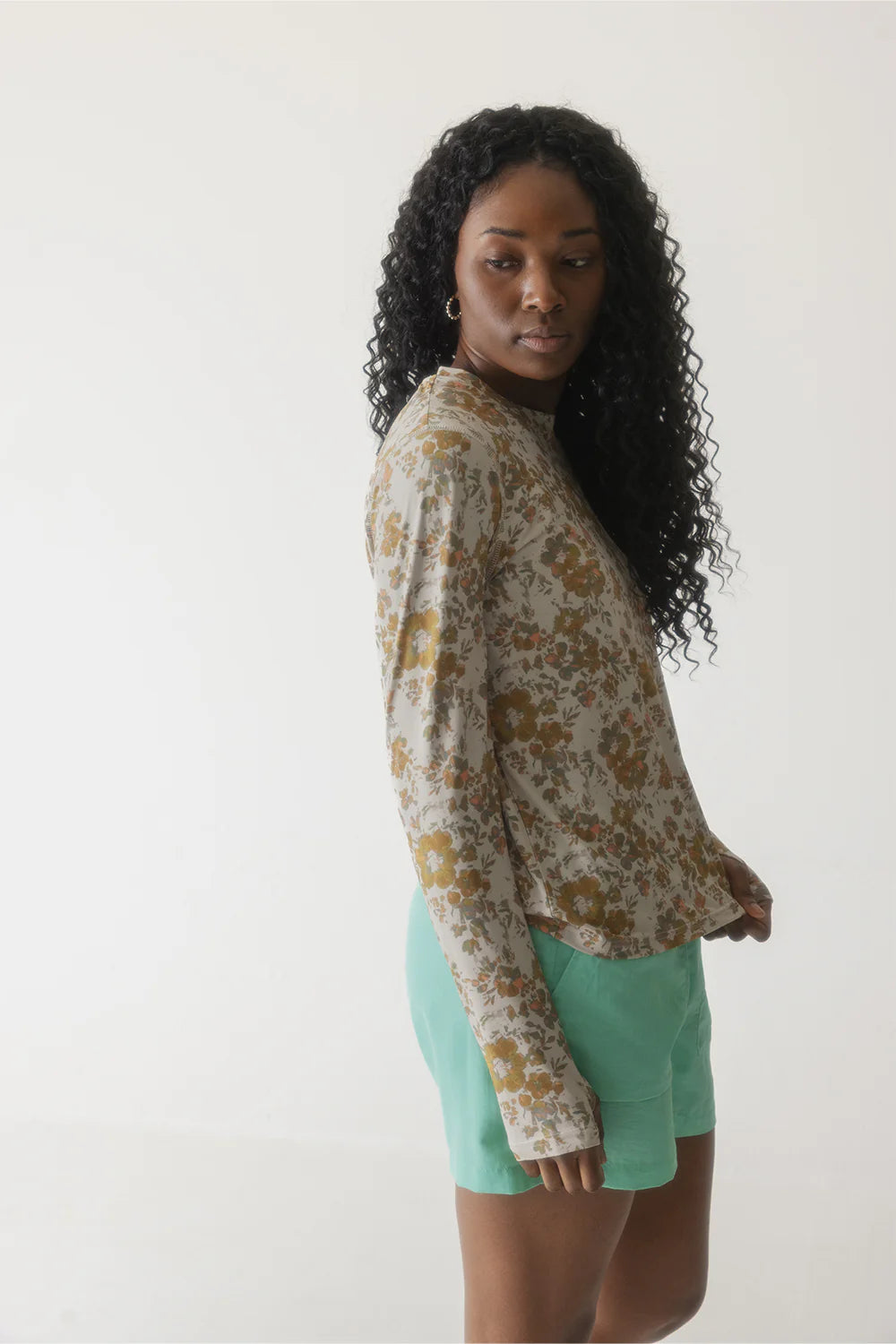 KAVU W LS Sunlite Crew SOFT BLOOM