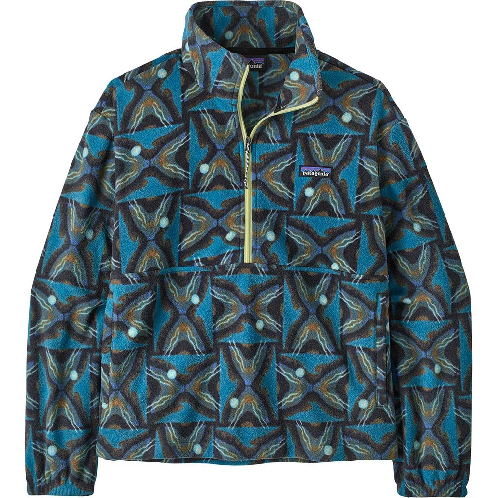 Patagonia W Micro D 1/2 Zip Fleece Pullover DEEP FREEZE BLACK