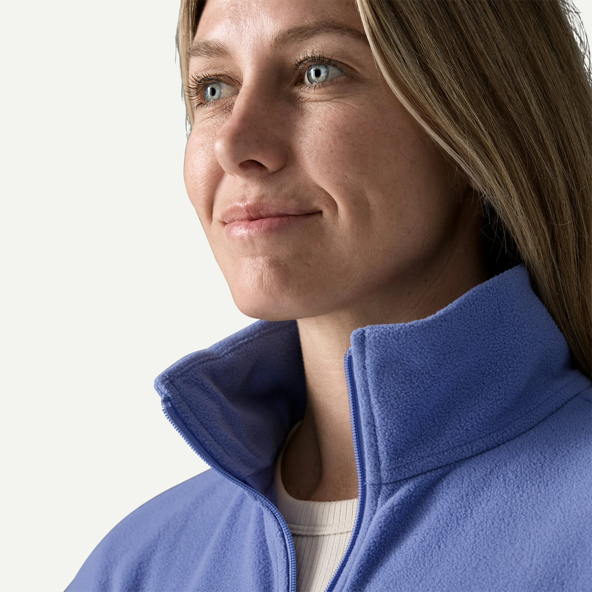 Patagonia W Micro D 1/2 Zip Fleece Pullover DIVER BLUE