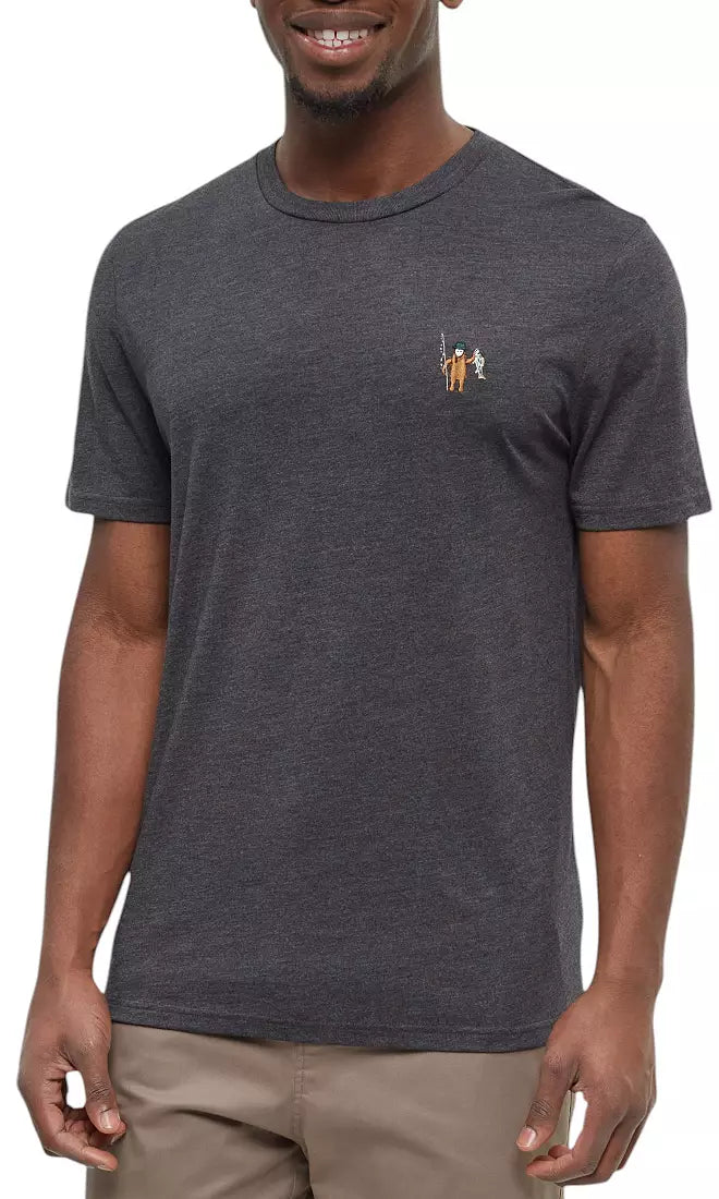 tentree M SS Sasquatch Fishing Tee BLACK METEORITE