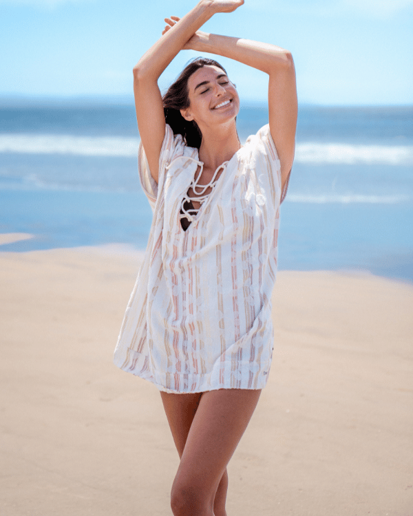 Sand Cloud Cover Up Daisy Stripe MULTI