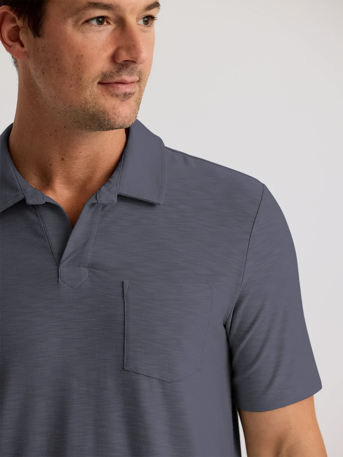 Free Fly M Bamboo Slub Polo II STORM CLOUD