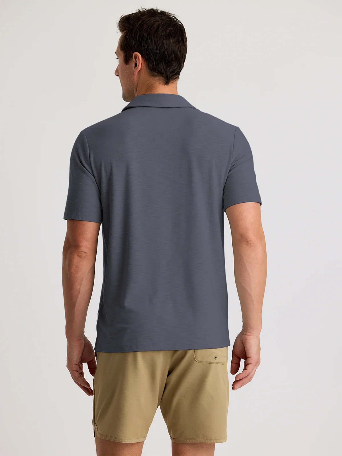 Free Fly M Bamboo Slub Polo II STORM CLOUD