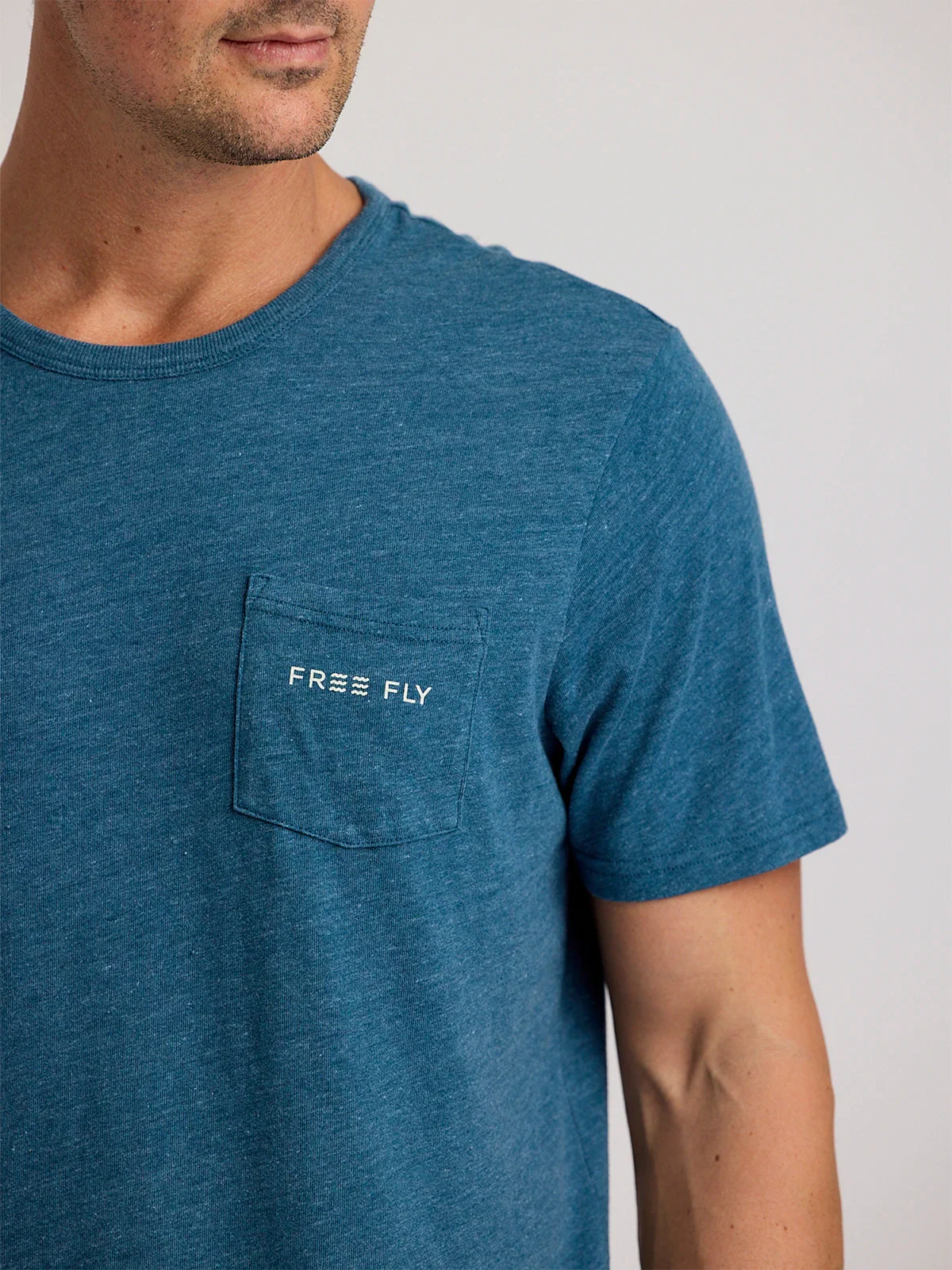 Free Fly M Salt and Sun Pocket Tee LEGION BLUE