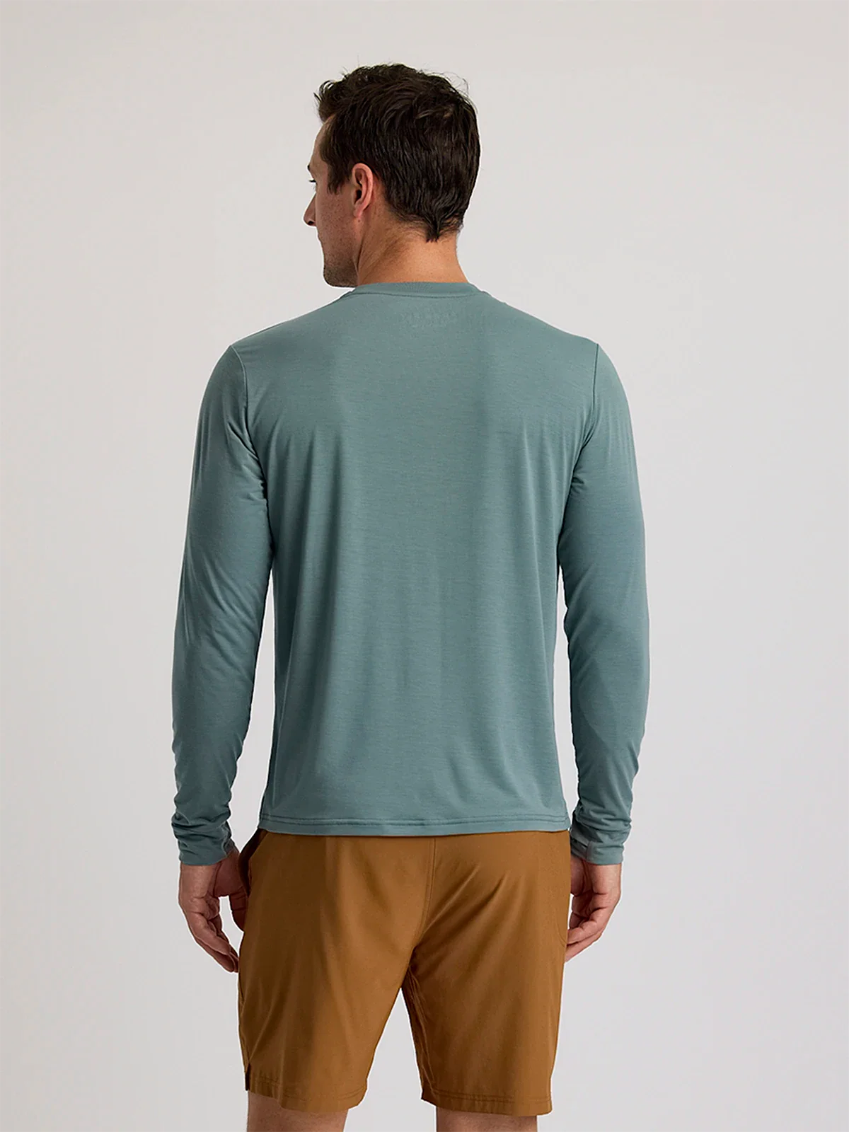 Free Fly M LS Elevate LW Tee STORMY SEAS