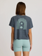 Free Fly W SS Fan & Palm Tee HEATHER STORM CLOUD