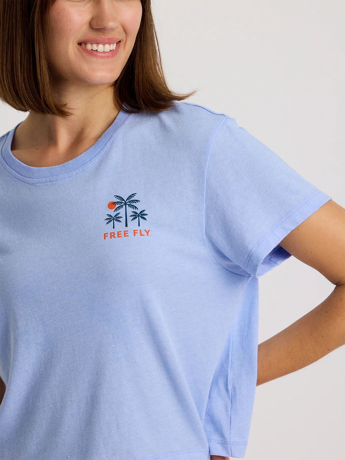 Free Fly W SS Beach Access Tee HEATHER LAVENDER